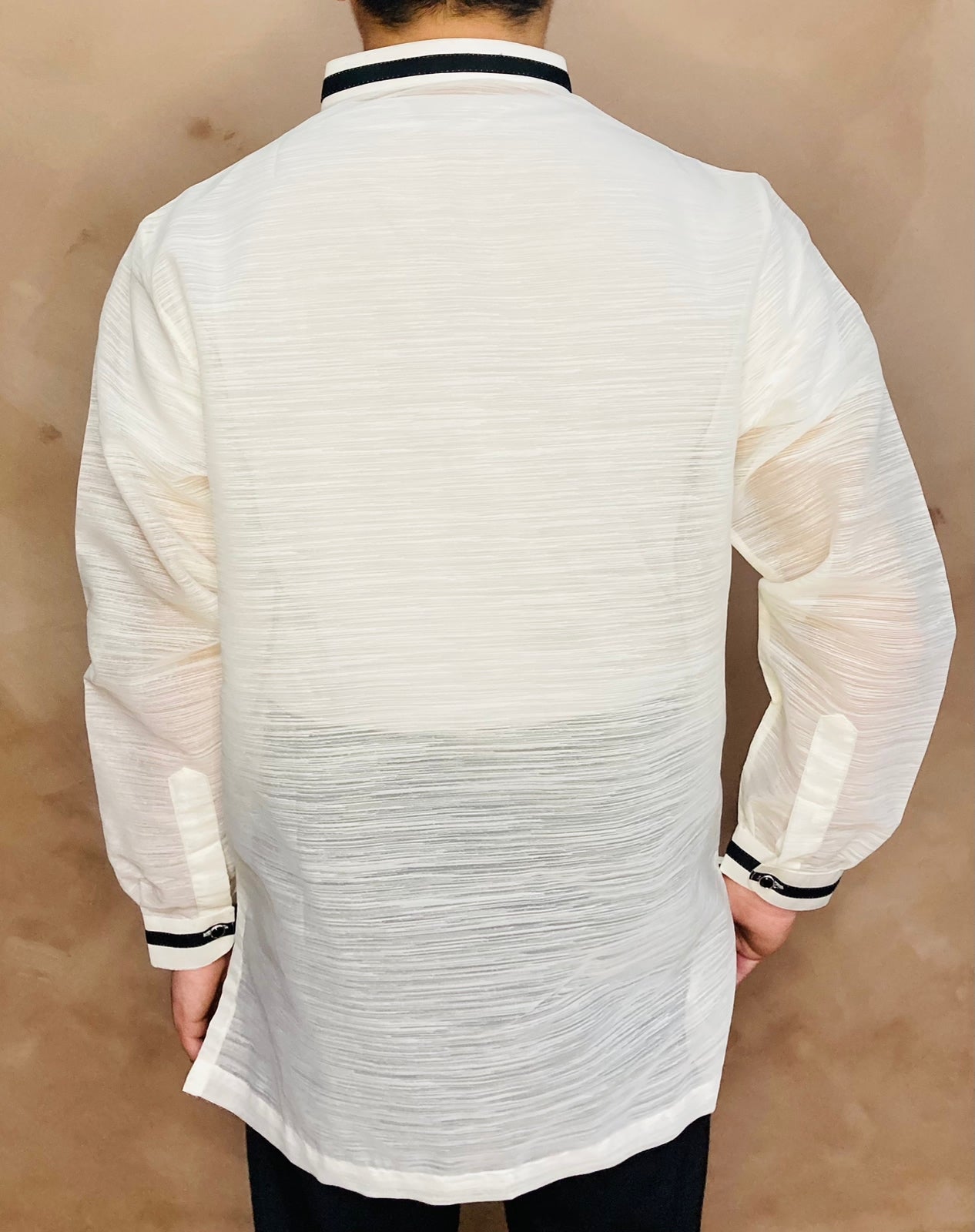 Severino - Barong Tagalog (Cream with Chinese Collar)