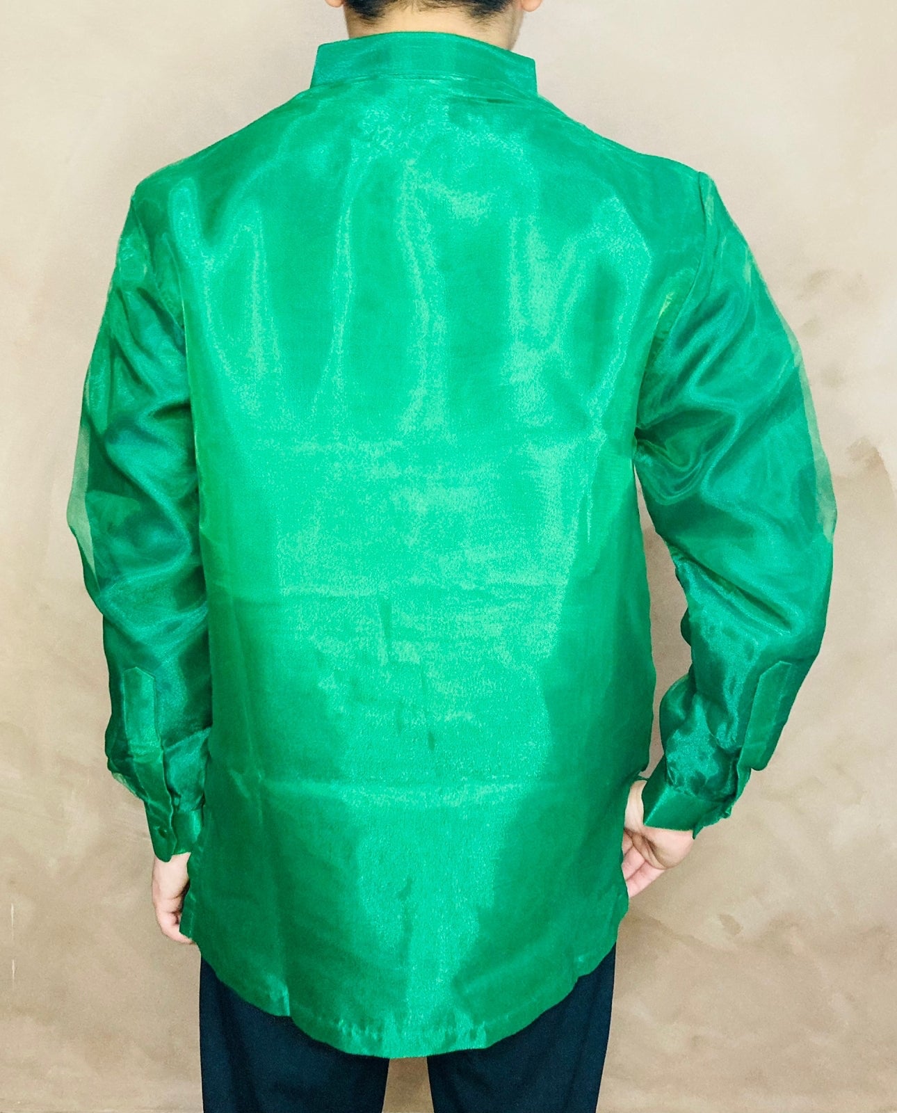Maximo - Barong Tagalog (Green With Yellow Lining)