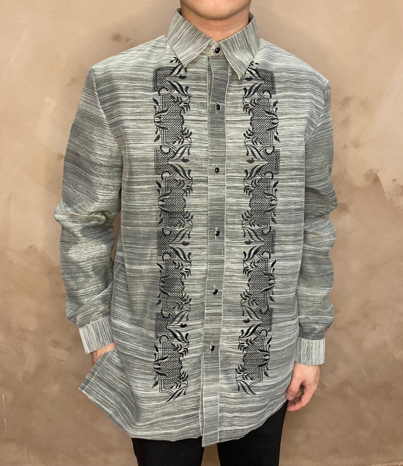 Rufino - Modern Barong Tagalog (Black and Gray)